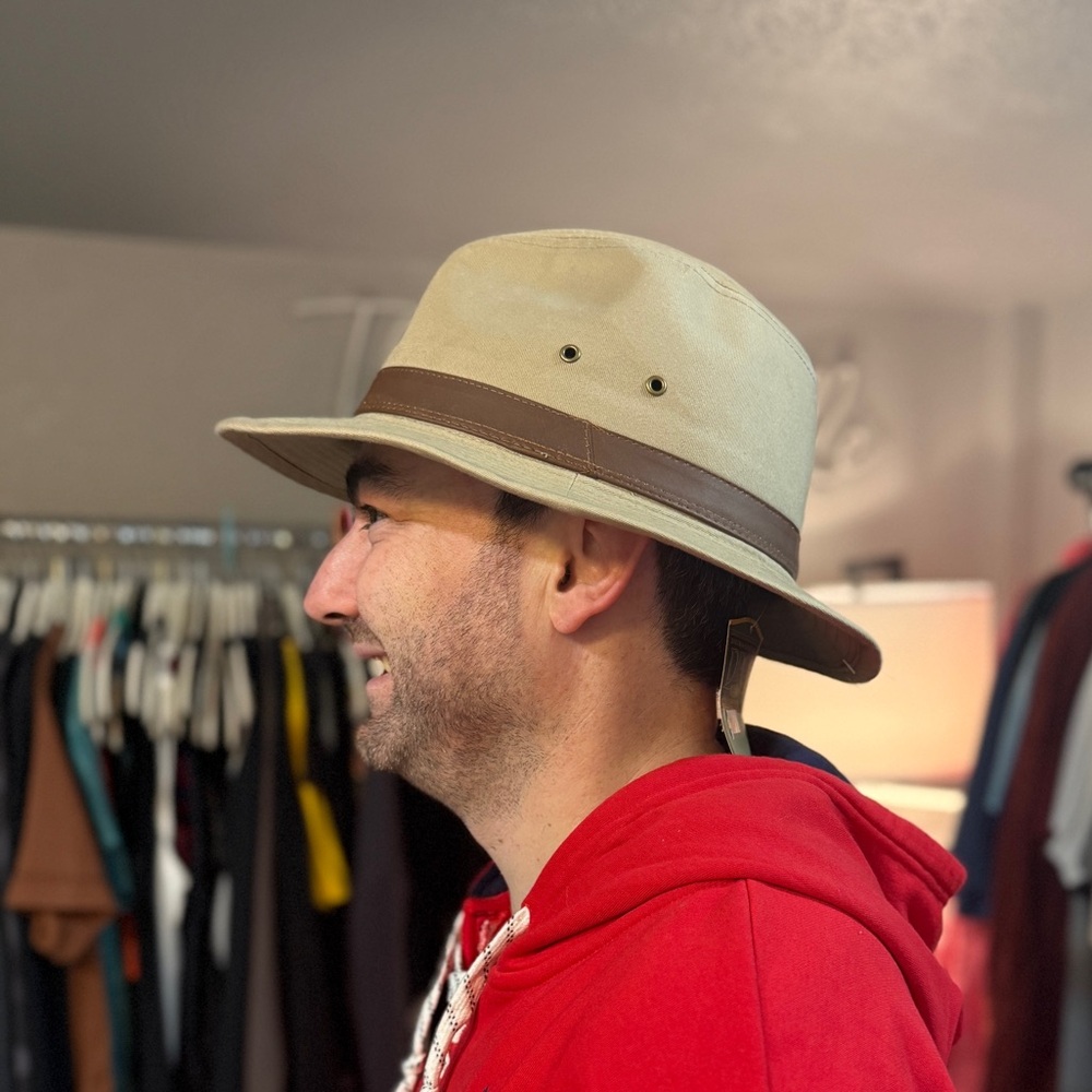 NWT Men's Dorfman-Pacific Hiker Washed Twill Safari Fedora - Picture 10 of 11